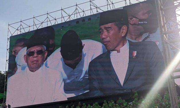 Tiba di Gelora Delta Sidoarjo, Presiden Jokowi disambut dengan Lagu Kebangsaan hingga Ya Ahlal Waton